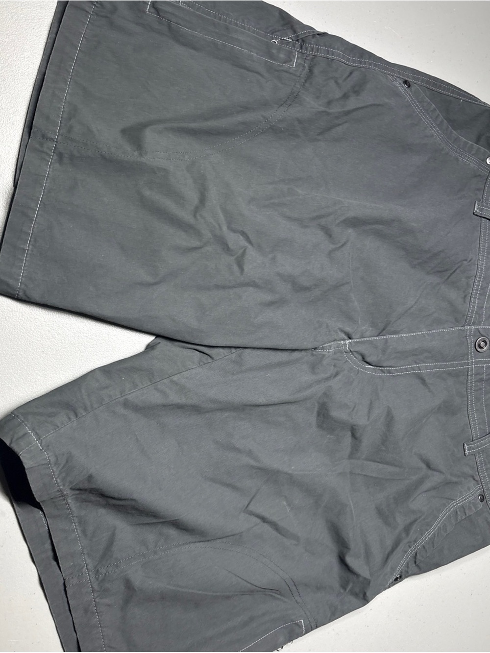 Kuhl Shorts Mens 38 Ramblr Gray Vintage Patina Dye Utility Hiking Outdoors Camp